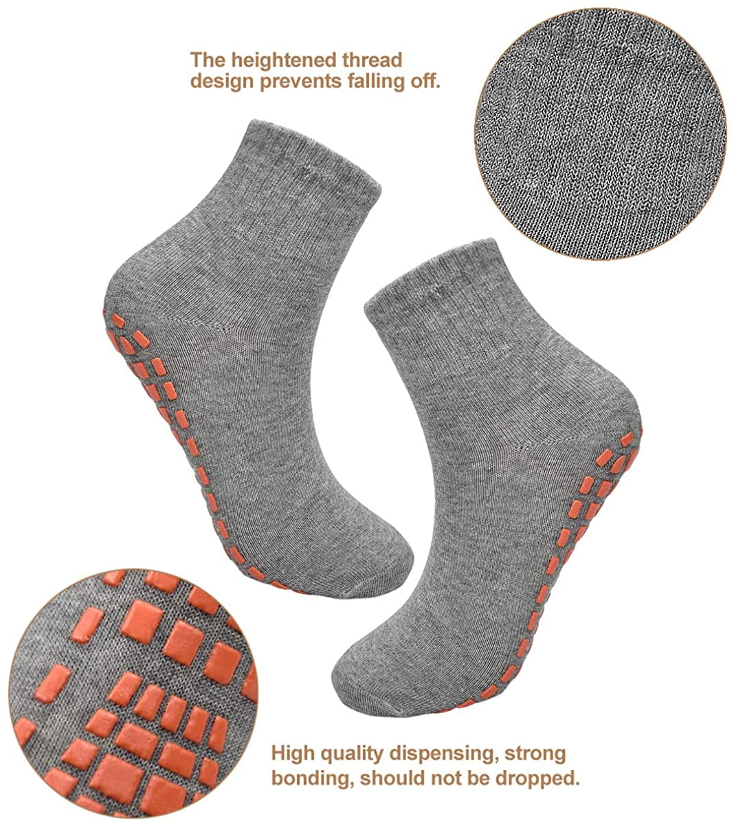 Chaussettes De Yoga Antidérapantes - 2 Paires + 2 Sacs à Cordon - Coton Ouvert Au Cou-de-pied - Pour Pilates, Danse, Fitness - 2