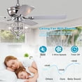 thumbnail image 6 of Furvclv 52 Inch Crystal Ceiling Fan With Light, Reversible 3 Speeds, 5 Blades, Quiet Motor, Ceiling Fan Lamp For Kitchen Island, Lobby, Laundry Room, Stairwell, Foyer, Porch, 6 of 9