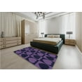 thumbnail image 5 of Ahgly Company Machine Washable Indoor Square Transitional Purple Sage Bush Purple Area Rugs, 3' Square, 5 of 7