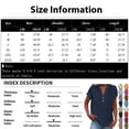 thumbnail image 3 of Womens Summer Tops Casual Linen Cotton Tunic Blouse Short Sleeve Button V Neck Shirts Loose Fit Beach Vacation Tees Blue M, 3 of 5