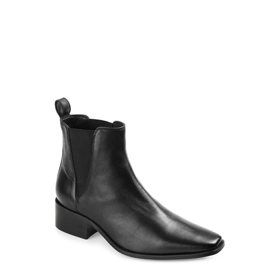 Journee Collection Women's Brooklee Chelsea Boot, Black, 6.5