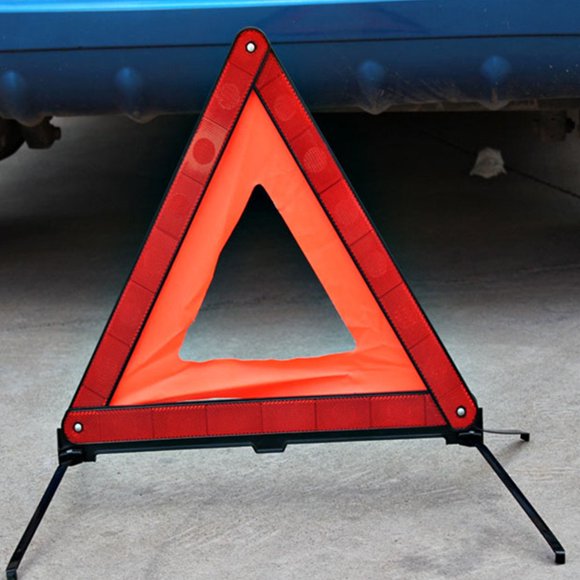 Warning Triangle Reflective Safety Emergency Triangle Foldable Road Red Stable Roadside Hazard Alert Signs for Road Vehicle Car Emergencies