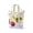 Cherries/Natural, variant on Small 3 Pocket Zip Top Canvas Tote Bag