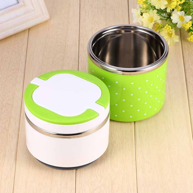 ZJCHAO Fiambrera, 2 Capas 930 Ml Aislamiente De Acero Inoxidable Fiambrera Térmica Contenedor De Alimentos 1 ~ 3 Horas Tiempo De Conservaciód Del Calor Fiambrera Portátil