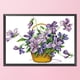 thumbnail image 2 of Cuadros Decorativos Punto de cruz parcial Hilo de algodón ecológico 14CT Kit de flores moradas estampadas a mano DQrwqpou Nuevos Originales, 2 of 8