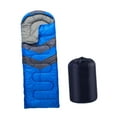 thumbnail image 3 of Saco de sueño para acampar portátil al aire libre para caminar al aire libre Azul y gris, 3 of 8