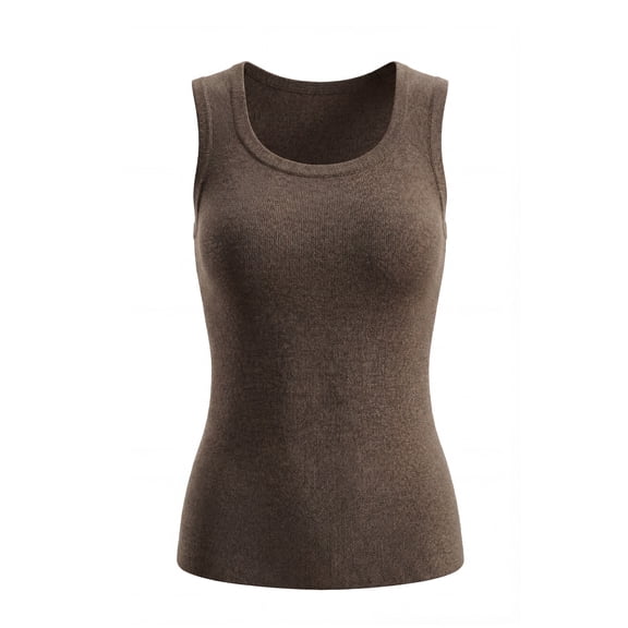 Arach&Cloz Women's Sweater Vests Square Neck Spring Summer Basic Slim Fitted Tank Tops 2026