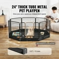 thumbnail image 2 of KFFKFF Dog Playpen 24 x 24 in, 8-Panel Collapsible Metal Pet Fence, Indoor and Outdoor Canine Enclosure with Entrance, Base Mat and Carry Pouch, Animal Recreation Area, 2 of 9
