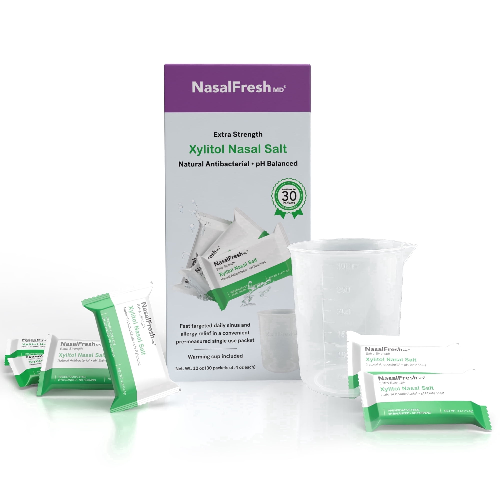 NasalFresh MD Xylitol Sinus Rinse Salt (30 Count)