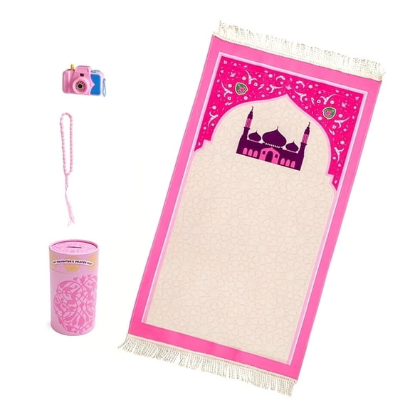 Islamics Muslims Soft Children Prayer Mats Portable Travel Prayer Rugs NonSlip Printeds Worships Mats Eid Gifts