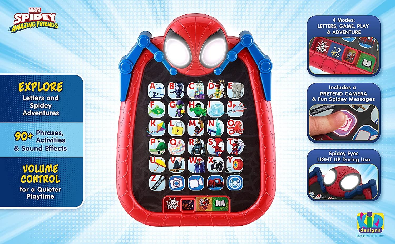 eKids Spidey and His Amazing Friends Play and Learn Adventure Tablet For Kids
