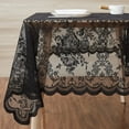 thumbnail image 3 of WARM HOME DESIGNS 60 x 120 Black English Rose Rectangle Lace Tablecloth. LTC Black 120, 3 of 4