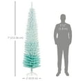 thumbnail image 3 of HOMCOM 7ft Slim Artificial Christmas Tree, Pencil Xmas Tree, Gradient Blue, 3 of 10