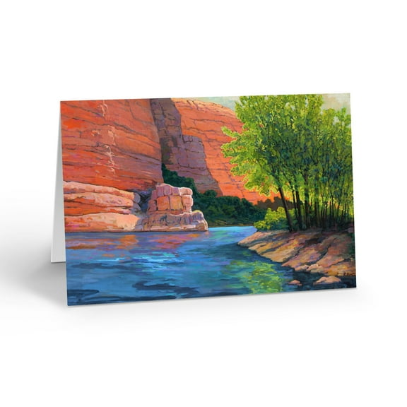 Gorgeous Grand Canyon River Bank Blank Note Cards - 10 Note Cards with Envelopes