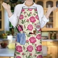 thumbnail image 6 of Pioneer Flower Floral Print Pattern Cotton Linen Apron with Pockets, Waterproof Adjustable, 33x27 Inch for Kitchen, Gardening, BBQ, Salon, 6 of 6