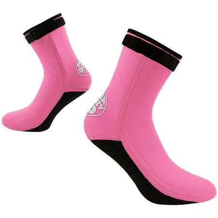 

Adult Warm Neoprene Diving Socks Swimming Durable Adjustable Sandproof Patchwork Wetsuit Shoes Automatic Button Socks 3Mm