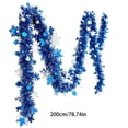 thumbnail image 3 of Blue Snowflake Ribbon Garland, Christmas Tree Hanging Decoration, Festive Party Setup, Winter Holiday Indoor Home Wall Door Ornament, 3 of 7