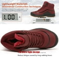 thumbnail image 5 of ulogu Women Men's Snow Boots, Waterproof Snow Shoes,Frosty Warm Outdoor Boots, Non-Slip Lightweight Winter Mid Top Ankle Boots for Men Women(Women Size 8, Red), 5 of 8