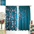 thumbnail image 3 of Cherry Blossom Curtains Japanese Style Floral Cherry Blossom Asian Traditional 3D Printing Curtains for Kitchen Bedroom Living Room Blackout Privacy Curtain 42x63 Inches 2 Panels, 3 of 6