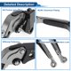 thumbnail image 4 of Palancas de freno y embrague cortas y largas para Kawasaki Z1000SX 2017-2020, palanca de manillar de motocicleta ajustable, aleación de aluminio, cabeza de titanio con mango negro, 4 of 6