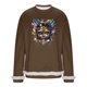 thumbnail image 3 of RKSTN Carnival Party Sweatshirts for Men Oversized Crew Neck Carnival Graphic Print Versatile Fleece Sweatshirt Mens Casual Round Neck Relaxed Fits Comfy Pullover Sweatshirt Top Fall Winter Clothes, 3 of 7