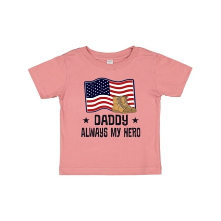 

Inktastic Military Daddy Always My Hero Gift Baby Boy or Baby Girl T-Shirt