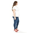 thumbnail image 2 of Blusa de corte peplum Roman Fashion /Juvenil, 1869 (Blanco) blanco 38, 2 of 5
