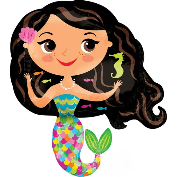 Happy Sea Mermaid 30" Mylar Balloon