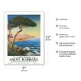 thumbnail image 2 of Saint-Raphaël - La Cote d’Azur - Summer Winter - Vintage Travel Poster by Adelin Charles Morel de Tanguy c.1910 - Master Art Print (Unframed) 9in x 12in, 2 of 4