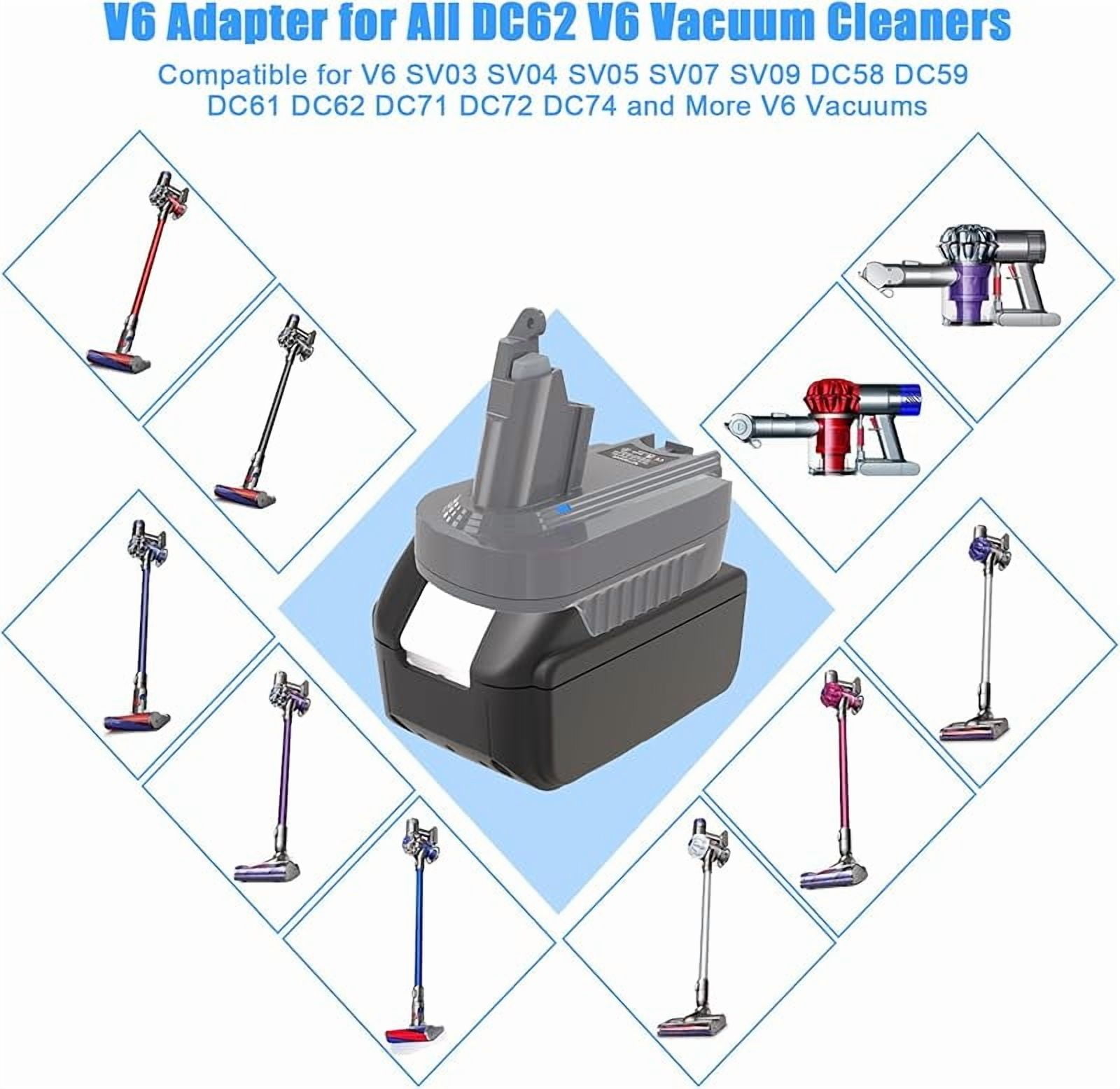 V6 Adapter for Ma*kita 18V Battery Convert to for Dy*son V6 Series Animal Fluffy Motorhead Handheld Vacuum Battery Converter