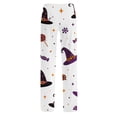 thumbnail image 4 of BFRGSIJ Women's Halloween Pajama Pants Baggy Wide Leg Drawstring Sleep Pants with Pockets Casual Loungewear Sleep Bottoms 2XL, 4 of 6