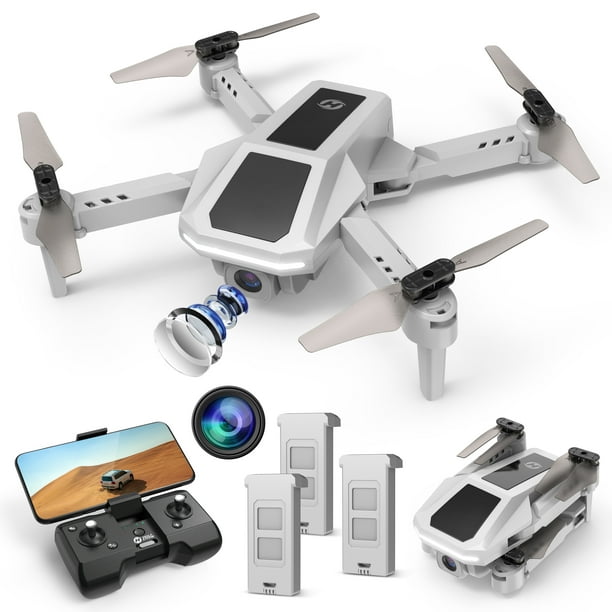St Måge Kan ikke lide Holy Stone Drone for Adults and Kids HS430, Foldable RC Quadcopter with  1080P Camera, Voice Control and 3 Batteries, Gray - Walmart.com