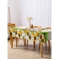 thumbnail image 3 of Spring Rectangle Tablecloth, Bicycles Blossom Botanical Sunflowers Pink Plaid Waterproof & StainResistant Tablecloth, Washable Oil-proof Table Cover for Dining/Party/Wedding/Camping/Buffet 60x120 In, 3 of 9