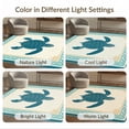 thumbnail image 7 of ODIKA 8'x10' Washable Area Rug Ocean Turtle Main Nautical Compass Center Map Wave Border Coral for Living Room, Under Sectional, Family , Durable, Non-Slip, 7 of 7