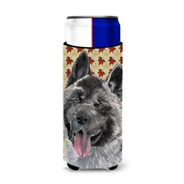 Akita Fall Leaves Ultra Hugger for slim cans