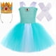 thumbnail image 5 of Disfraz de princesa Rosalina para niñas, vestido de tul con tutú verde menta, vestido de fiesta para niños, cumpleaños, Halloween, carnaval, ropa para fiesta, 5 of 5