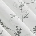 thumbnail image 3 of No. 918 Delia Embroidered Floral Sheer Rod Pocket Curtain Panel, 50"W X 96"L, White, 3 of 7