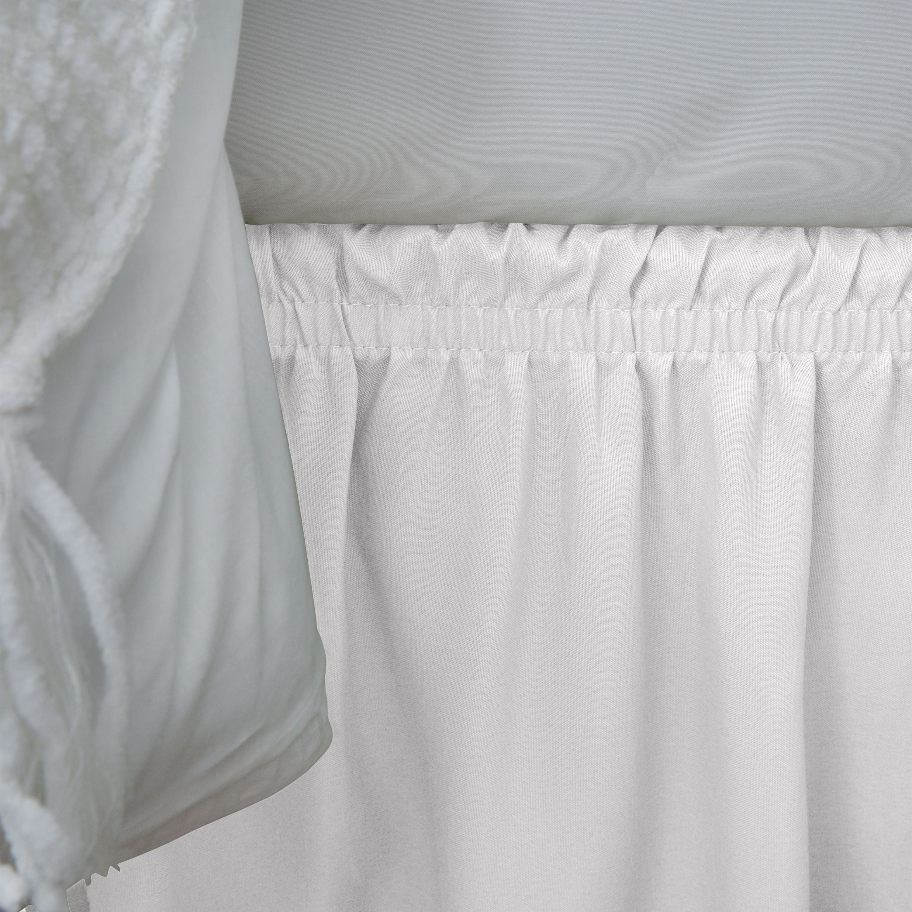 Home Details 18" Drop Wrap Around Bed Ruffle Twin/Full in White (78x54x18)