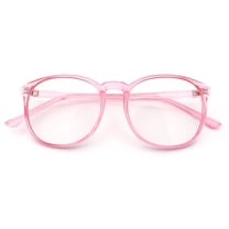 Classic Innocent Girly Geek Round Thin Plastic Fashion Eyeglasses Pink