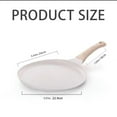 thumbnail image 4 of Nonstick Crepe Pan With Spreader 11.4 Inch Natural Ceramic Coating Dosa Pan Pancake Flat Skillet Tawa Griddle With Stay Cool Handle Induction Compatible PFOA (White)/ Pizza Non-Stick Pan Black 28Cm, 4 of 8