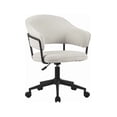 thumbnail image 2 of Silla diseño Home Office Stanford acolchonado con ruedas Gris claro, 2 of 6