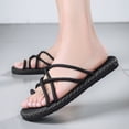 thumbnail image 2 of Mens Slippers,Men Flip Flop Slippers Flat Sole Comfort Sandals for Beach Summer Casual Wear,Slippers for Men,Black,9, 2 of 6