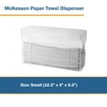 thumbnail image 4 of McKesson Tri-Fold Paper Towel Dispenser - Wall Mounted, Plastic, Clear - Size Small, 10.5 in x 4 in x 6.5 in, 1 Count, 4 of 4