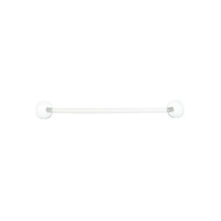 - Industrial Barbell Clear Retainer Bioflex Ear Piercing Bar Jewelry