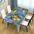 thumbnail image 4 of Yayeee Tablecloths 54" x 54" Rectangle Wrinkle Resistant Party Table Cover, Green Lemon Plaid, 4 of 8