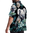thumbnail image 3 of Koala Men's Casual Poplin Button Down Short Sleeve Shirts for Summer Beach - Unisex, 3 of 6