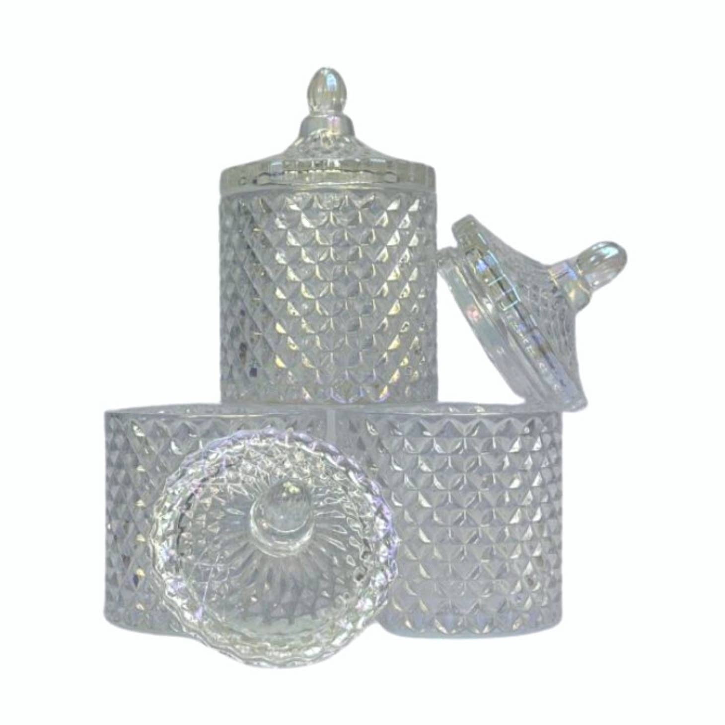 10 oz. France Clear Iridescent Empty Candle Making Jar Candle Vessels For DIY Candle-Making Projects (Box of 24) FREE SHIPPING