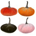 thumbnail image 2 of Rosa surtido otoño calabazas decorativas terciopelo espuma calabazas tela calabazas Navidad Acción de Gracias centro de mesa mantel decoración de mesa, 2 of 4