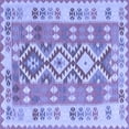 thumbnail image 1 of Ahgly Company Indoor Square Southwestern Blue Country Area Rugs, 5' Square, 1 of 4