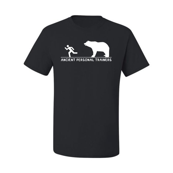 Wild Bobby Ancient Personal Trainers Funny Bear Chase Men Tee